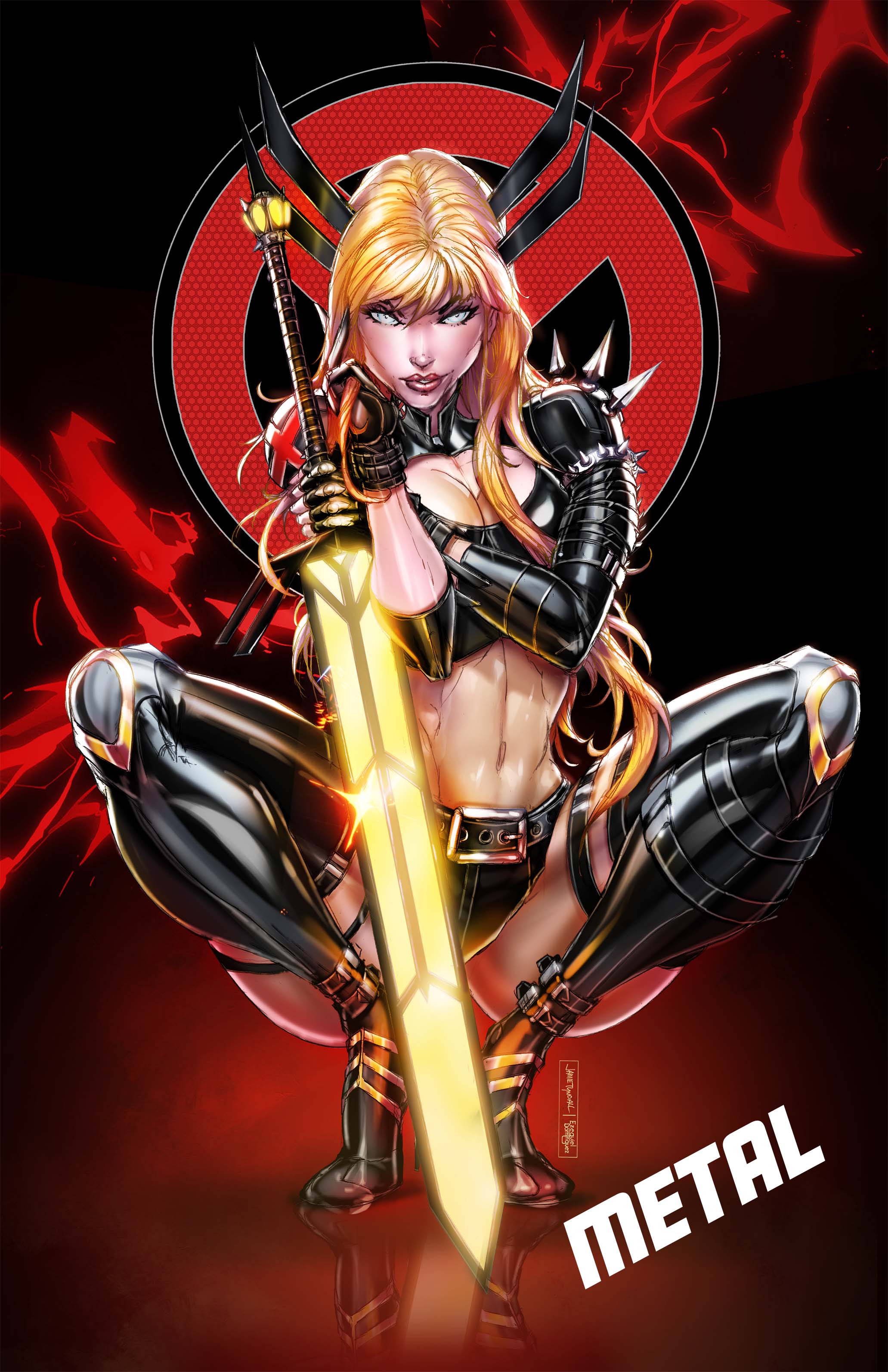 2025 Mutant Sorceress Red and Black Metal Comic Cosplay Exclusive